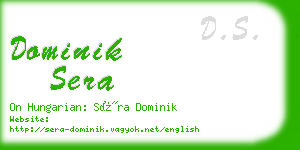 dominik sera business card